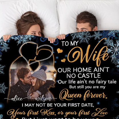 Personalized Gift For Wife Blanket - To My Wife, Couple Blanket - Custom Romantic Gift For Wife From Husband, Birthday, Anniversary Wedding, Christmas, Valentines Blanket