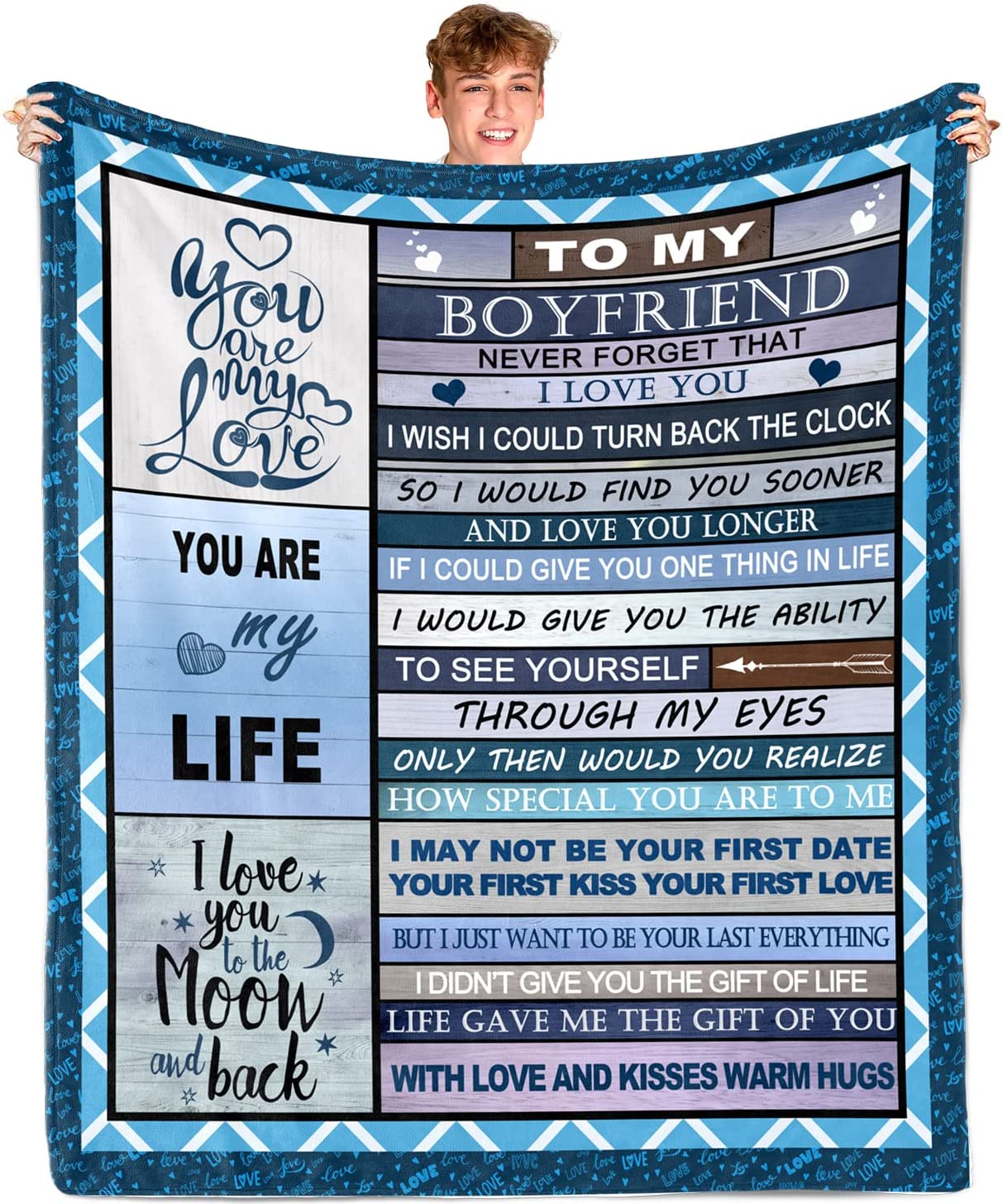 Gift For Boyfriend Blanket - To My Boyfriend Blanket - Romantic Gift For Boyfriend From Girlfriend, Birthday, Christmas, Valentines, Anniversary Blanket - You Are My Love Blanket