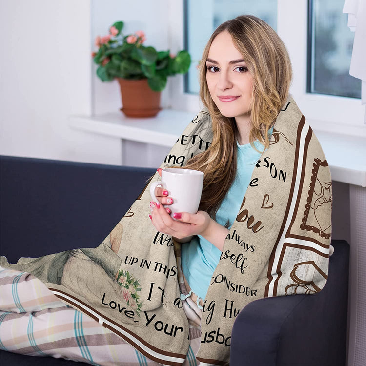 Valentine Gifts For Wife, To My Wife Blanket From Husband, Birthday For Her Soft Throw Blanket, Romantic Valentine Gifts For Wife, You Are My Sunshine
