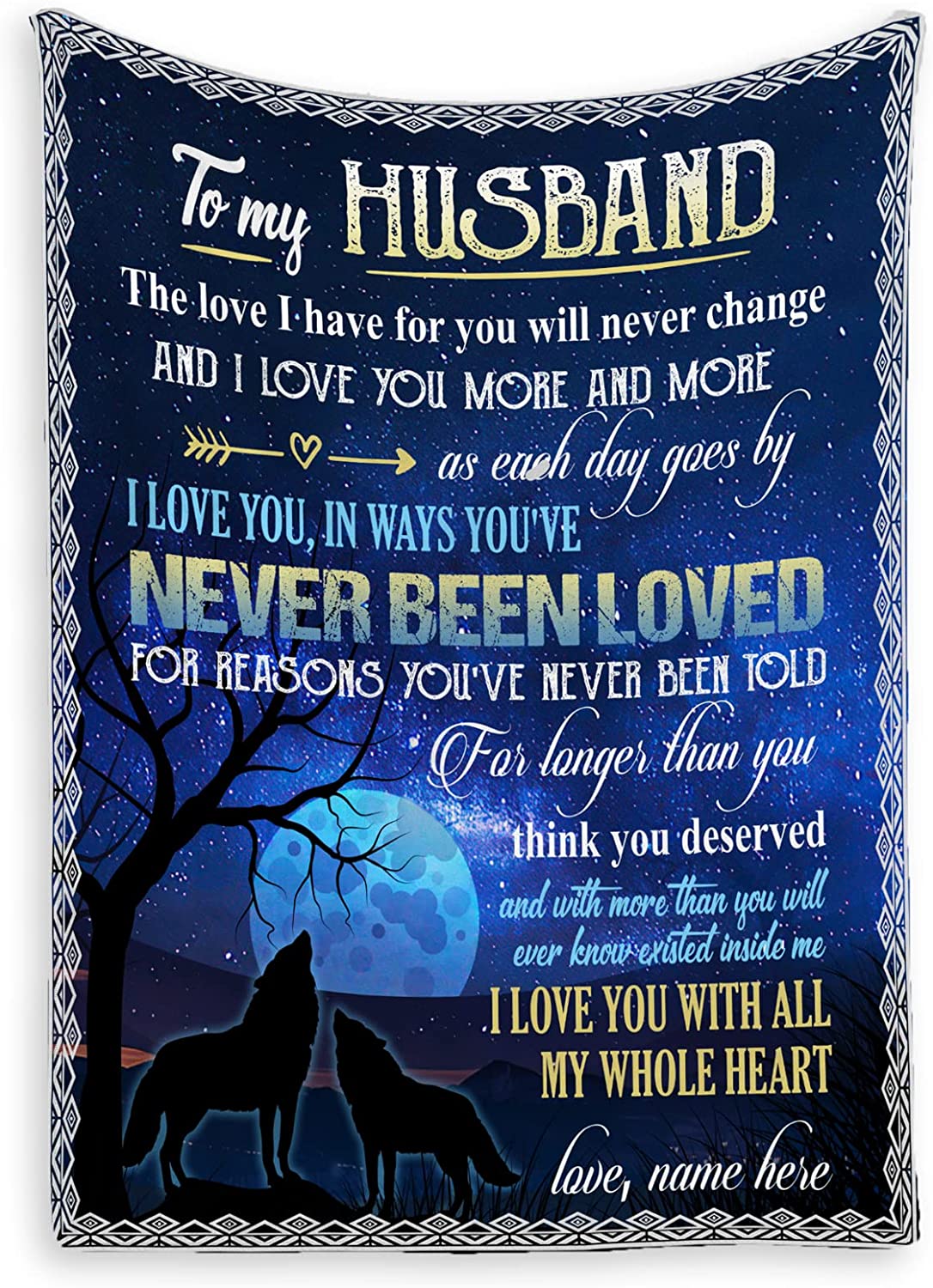 Valentine's Day Gift For Husband, Father's Day Gifts, Husband Gift From Wife Personalized Romantic Anniversary Blanket, Birthday Gifts For Husband, Personalized Blanket Gift For Him