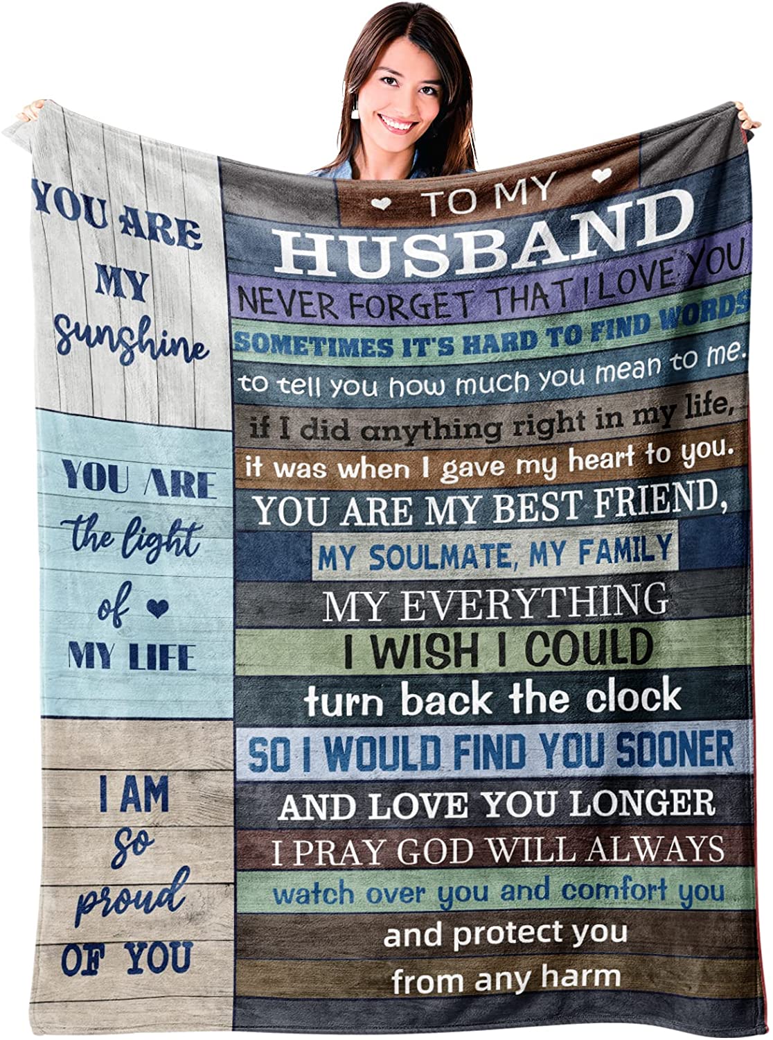 Gift For Husband Blanket - To My Husband Blanket - Romantic Gift For Husband From Wife, Birthday, Christmas, Valentines, Anniversary Blanket - You Are The Light Of My Life Blanket