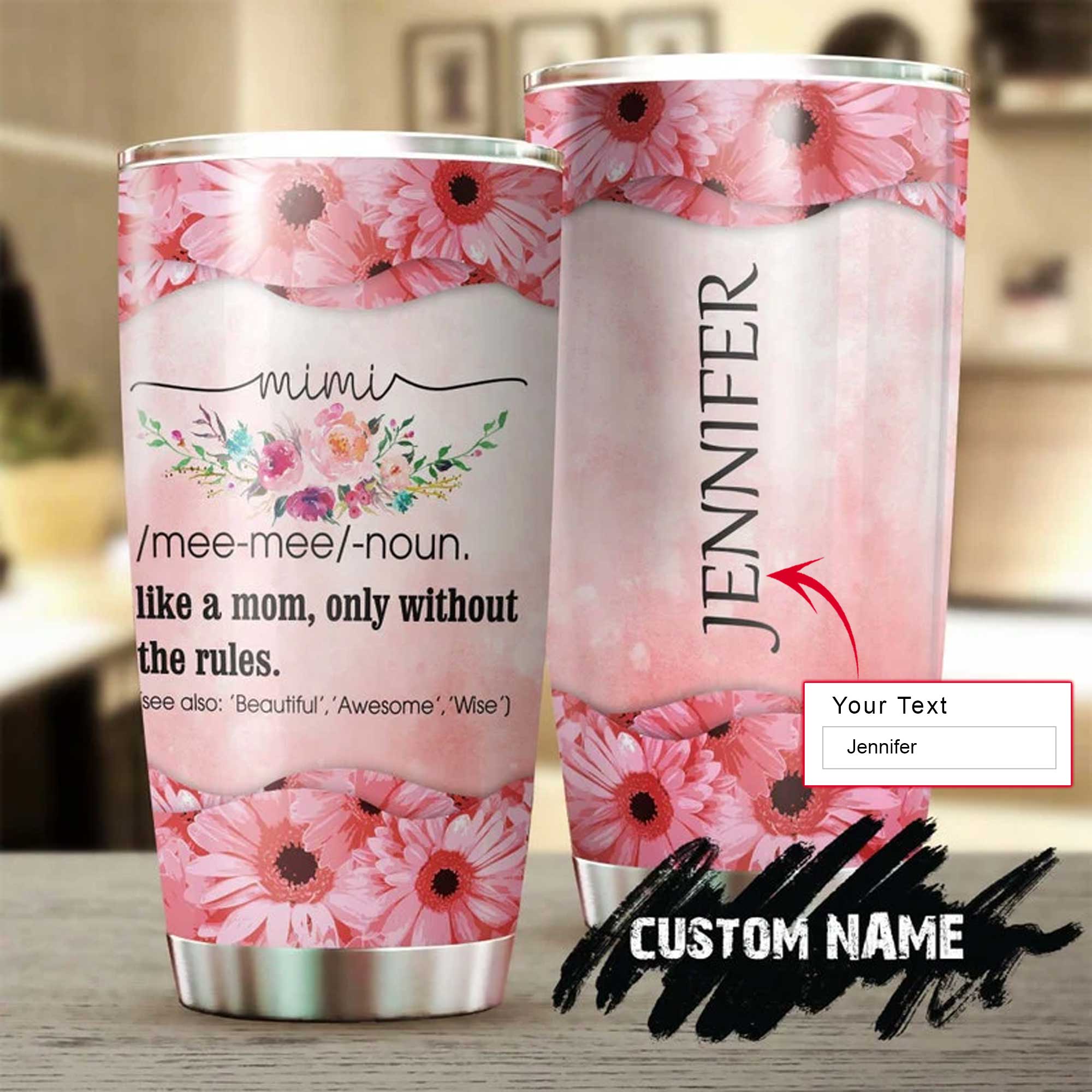 Personalized Mother's Day Gift Tumbler - Custom Gift For Mother's Day, Presents For Mom From Daughter Son - Mimi Like Normal Mom Without Rules Tumbler