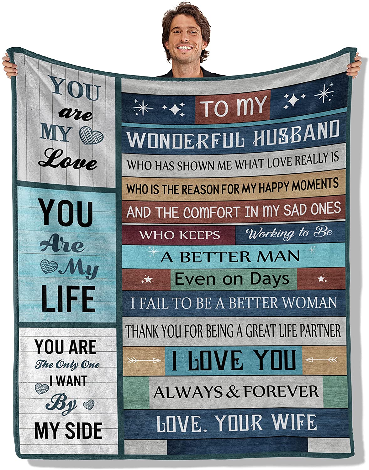 Gift For Husband Blanket - To My Wonderful Husband From Wife Blanket - Gift For Husband From Wife, Fathers Day, Valentine, Birthday, Couple - You Are My Love Blanket