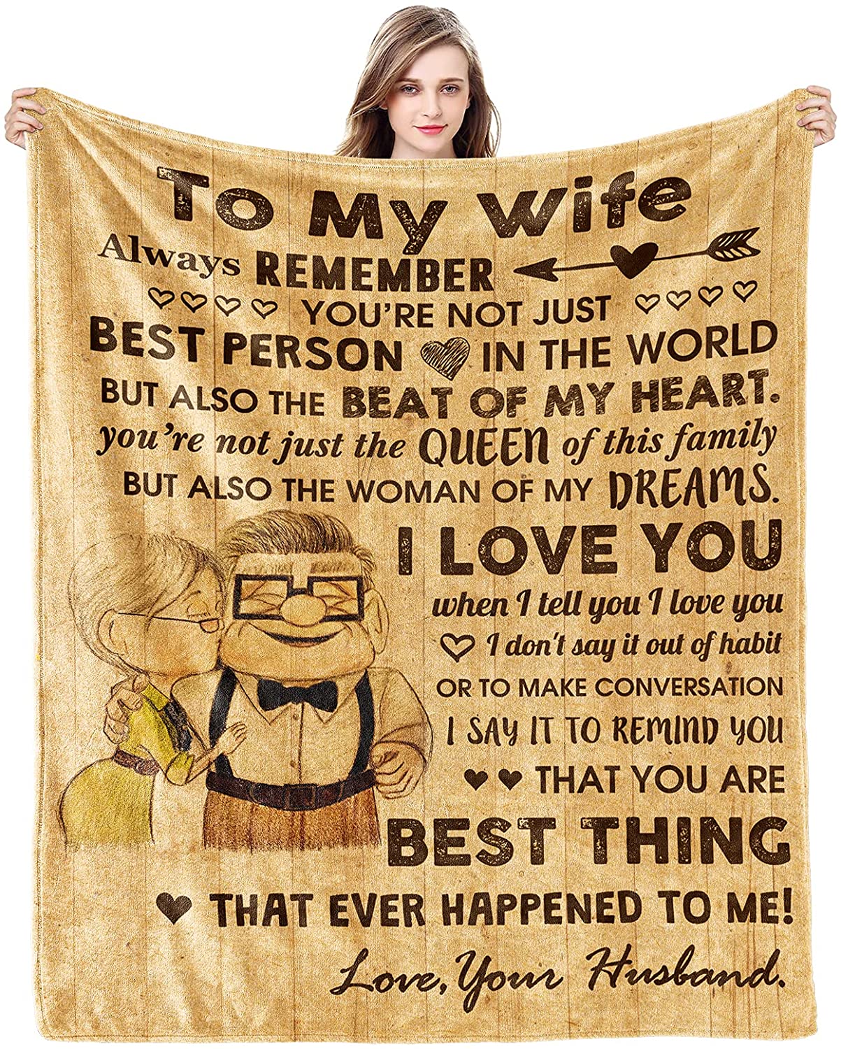 Gift For Wife Blanket - Old Couple, To My Wife, That You Are The Best Thing Blanket - Romantic Gift For Wife From Husband, Birthday, Christmas, Valentines, Anniversary Blanket