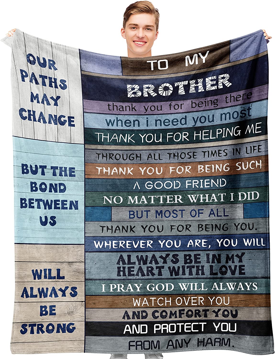 Birthday Gift For Brother, Gifts For Brother Blanket, To My Brother Gifts, Brother Gifts From Sister, Younger Brother, Best Ideas Gift For Brother, Thank You For Helping Me Blanket