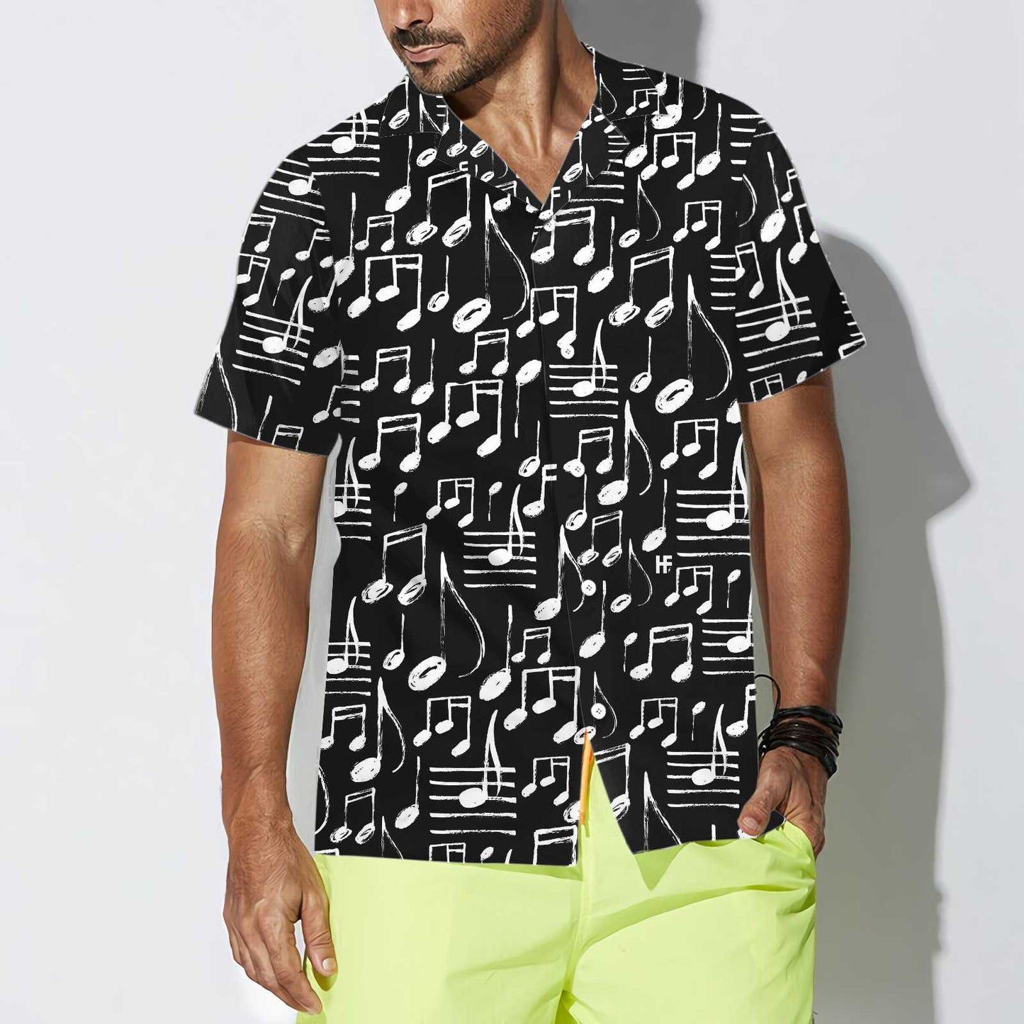 Musical Notes Pattern A Music Teacher Hawaiian Shirt, Stylish Music Teacher Aloha Shirt, Unique Music Teacher Appreciation Gift