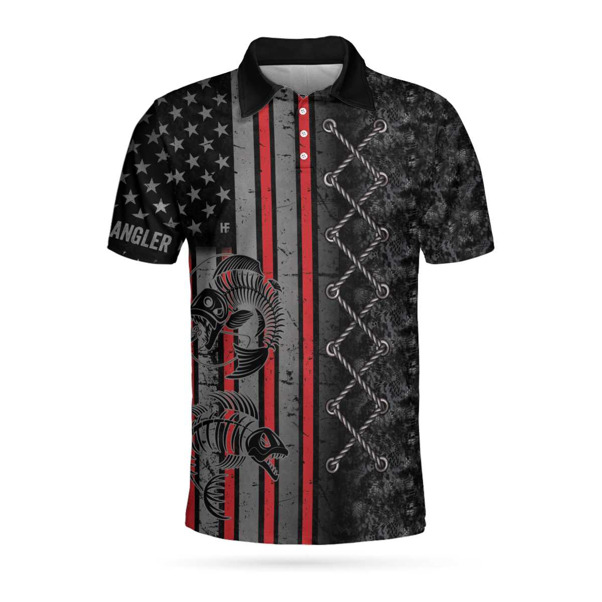 Crazy Fishing Men Polo Shirt, A Reel Expert Can Tackle Anything Camouflage Polo Shirt, American Flag Polo Shirt For Men, Gift For Golfers