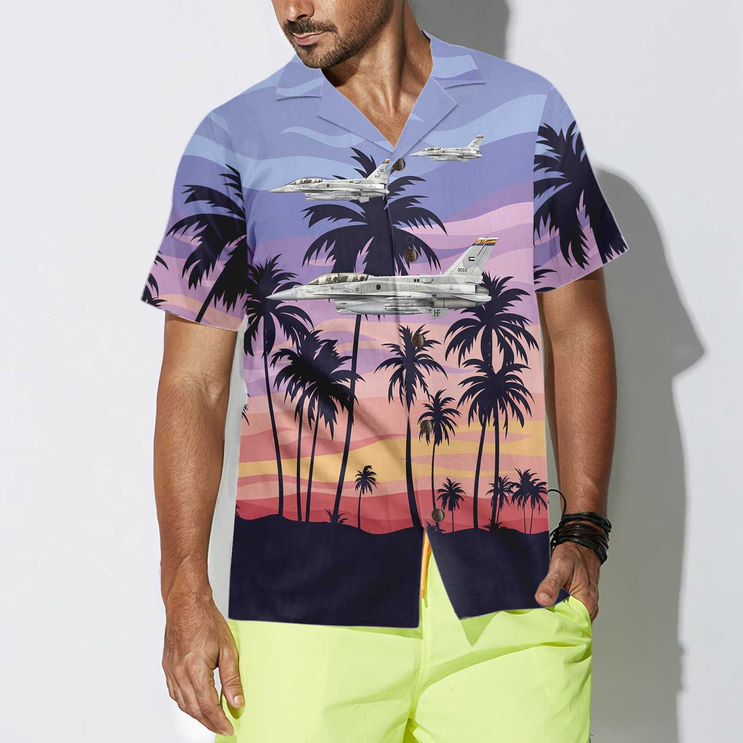 Tropical Aircraft On Sunset Hawaiian Shirt, Aircraft Aloha Shirt For Men And Women, Perfect Gift For Friends, Husband, Boyfriend, Wife, Girlfriend, Family