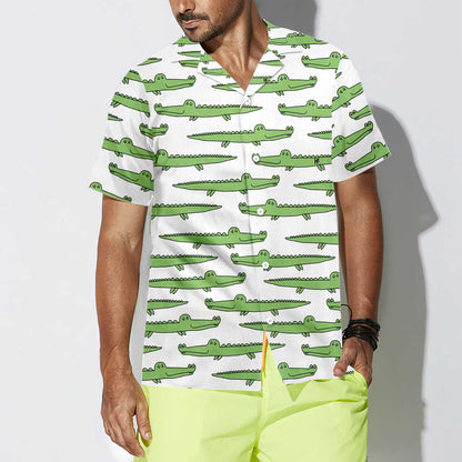 Alligator Seamless Pattern Hawaiian Shirt, Alligator Aloha Shirt For Men And Women, Perfect Gift For Alligator Lovers