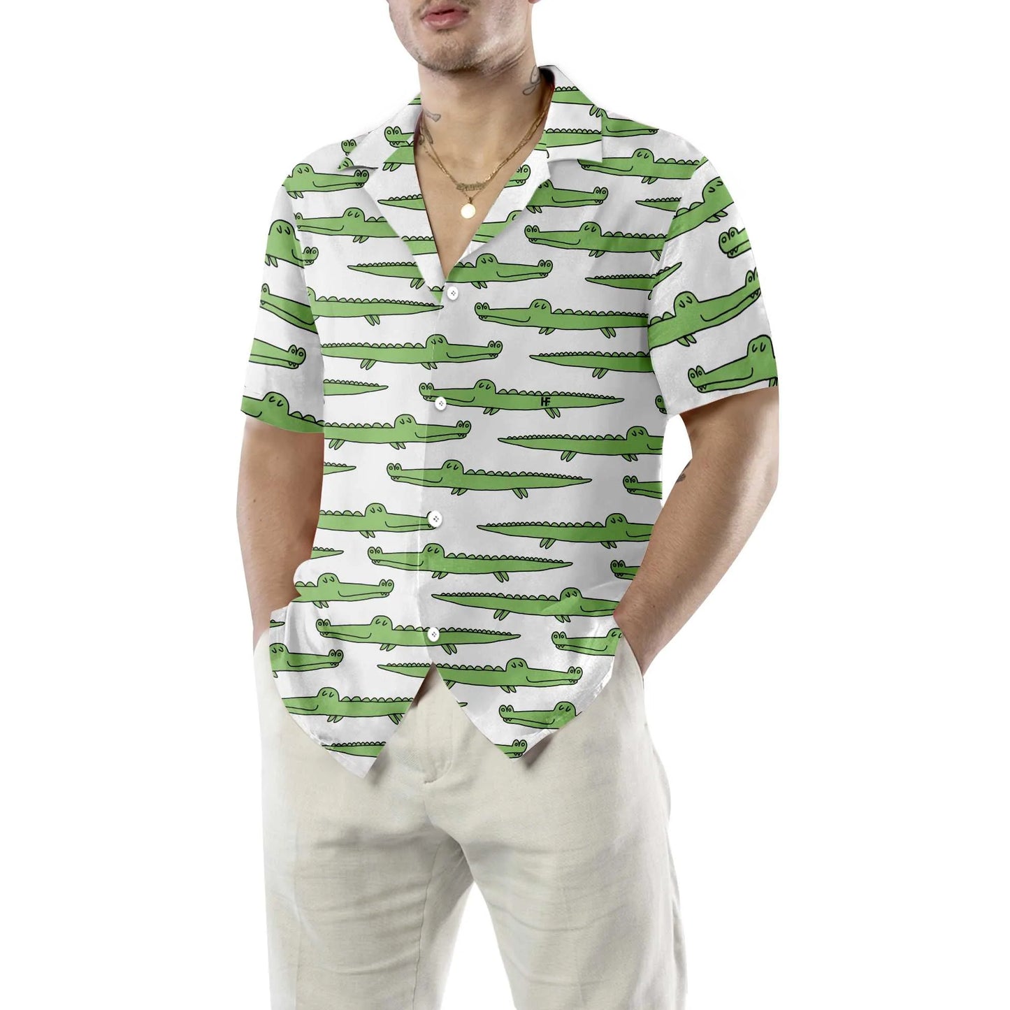 Alligator Seamless Pattern Hawaiian Shirt, Alligator Aloha Shirt For Men And Women, Perfect Gift For Alligator Lovers