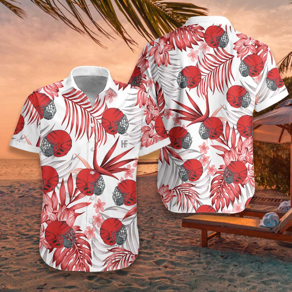 Hockey shop hawaiian shirt