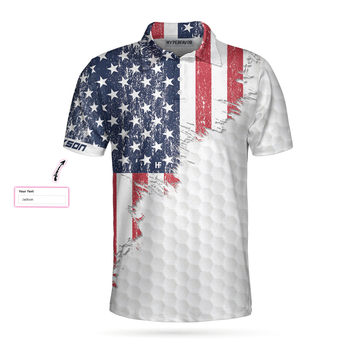 Personalized America Golf Custom Polo Shirt, Customized Golf Gift Idea, American Flag Golfing Shirt For Male Players