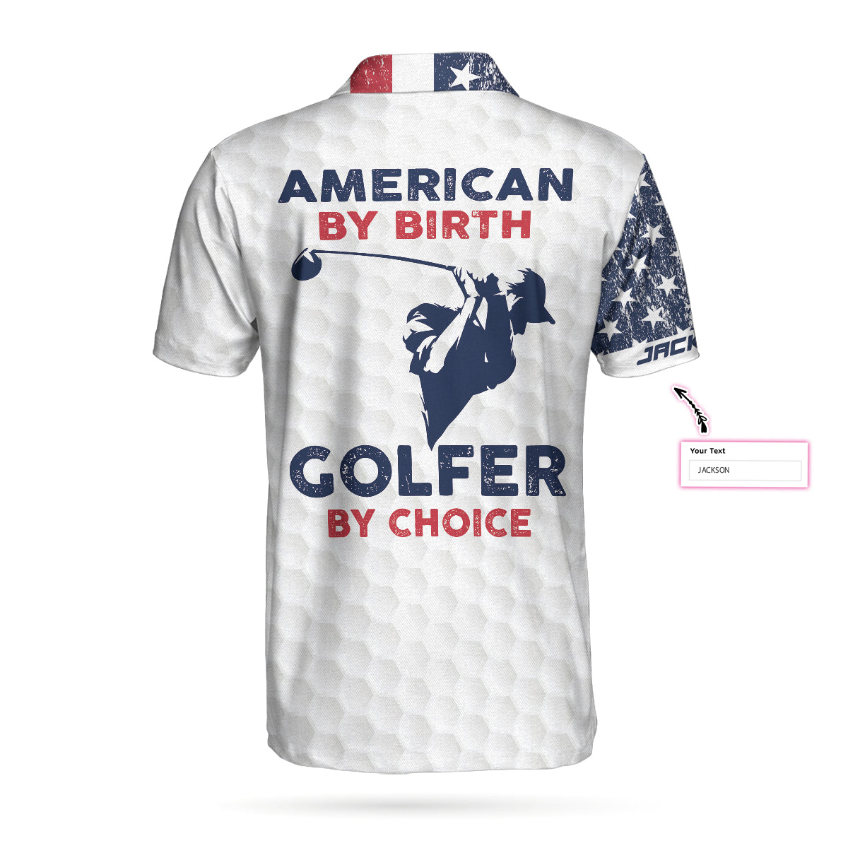 Personalized America Golf Custom Polo Shirt, Customized Golf Gift Idea, American Flag Golfing Shirt For Male Players