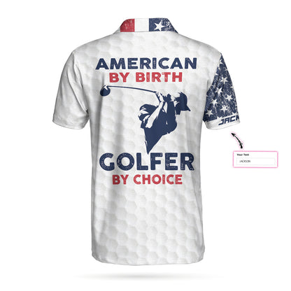 Personalized America Golf Custom Polo Shirt, Customized Golf Gift Idea, American Flag Golfing Shirt For Male Players