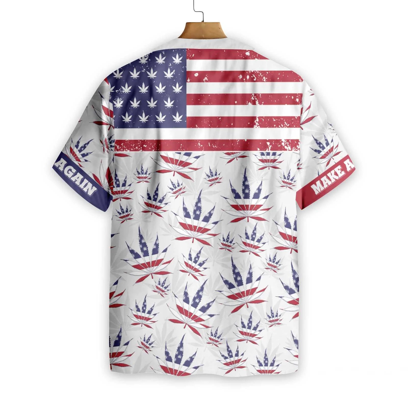  American Flag New York Mens Hawaiian Shirts Short