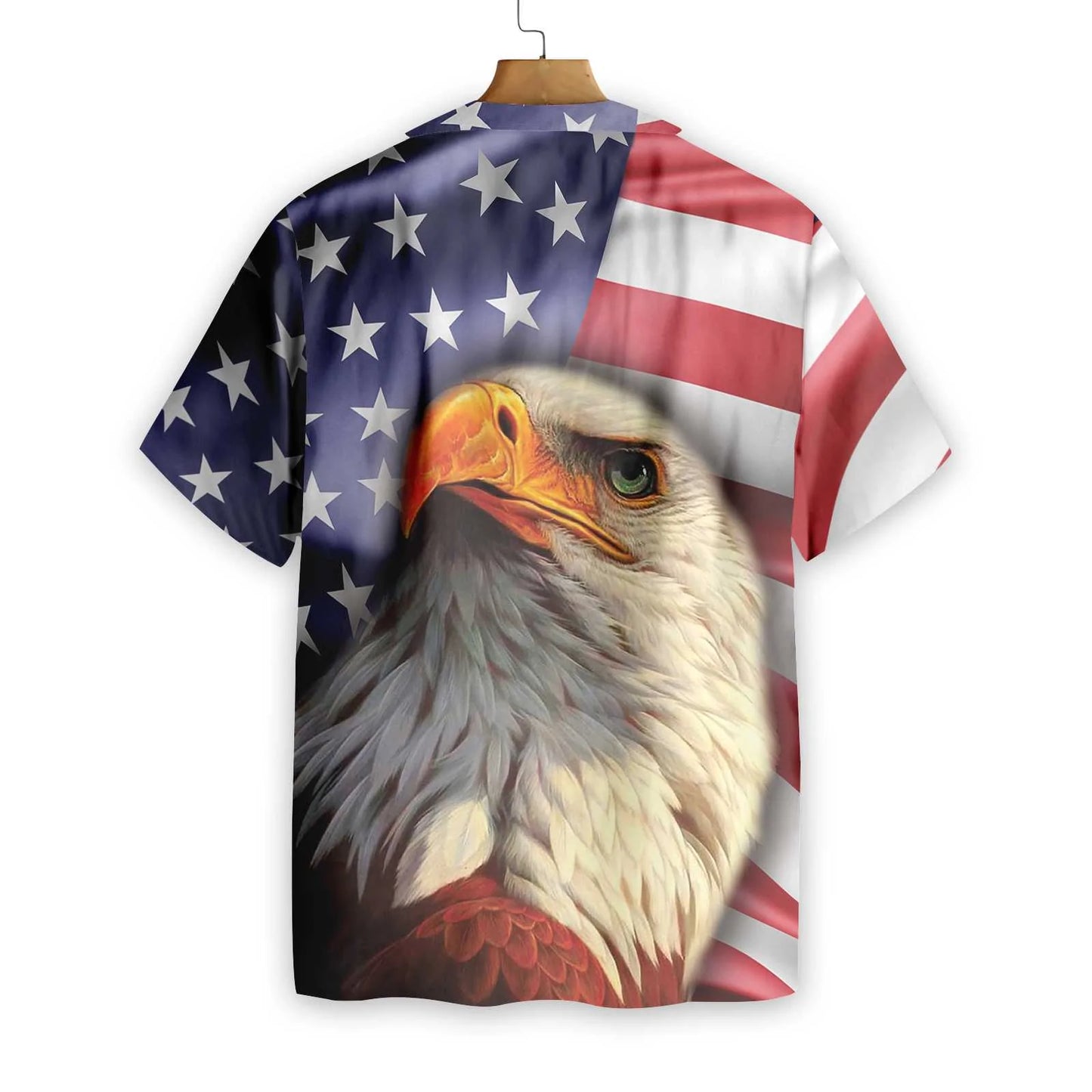 Eagle American Flag Hawaiian Shirt, USA Flag Aloha Shirt For Men & Women, Best Gift For Patriot, Husband, Wife, Boyfriend, Girlfriend