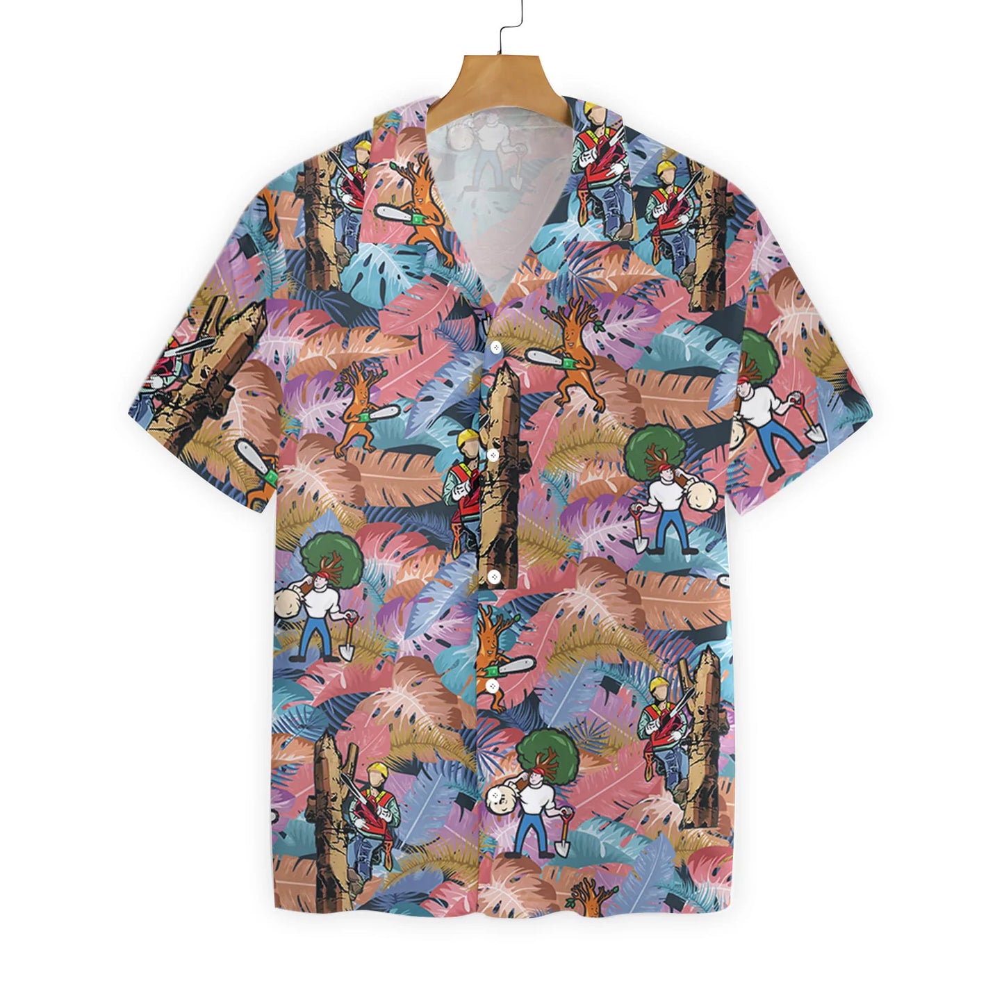 Arborist Proud Hawaiian Shirt, Tropical Pattern Aloha Shirt For Men & Women, Best Gift For Arborist, Husband, Wife, Boyfriend, Girlfriend