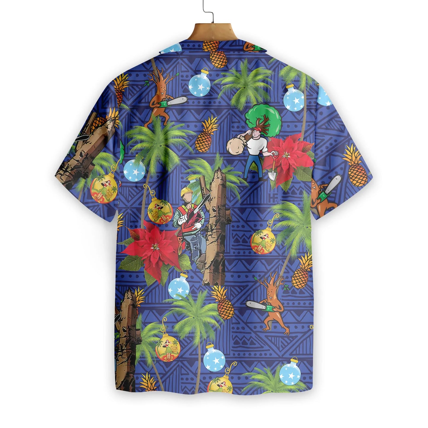 Arborist Proud Hawaiian Shirt, Flower Tree Poinsettia Pattern Aloha Shirt For Men & Women, Best Gift For Arborist, Husband, Wife, Boyfriend, Girlfriend