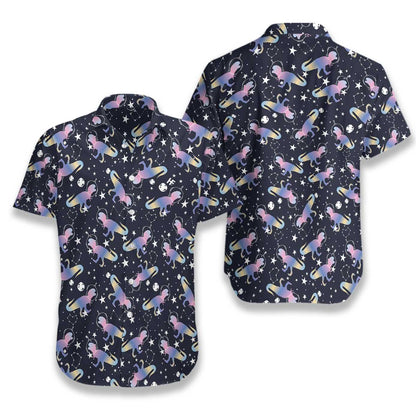 Astro T-Rex Dinosaur Hawaiian Shirt, Dinosaur Aloha Shirt For Men & Women, Best Gift For Dinosaur Lovers, Summer, Husband, Wife, Boyfriend, Girlfriend
