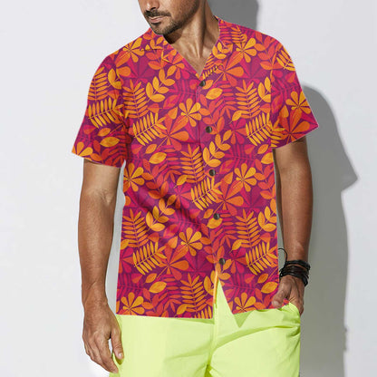 Autumn Leaves Seamless Pattern For Thanksgiving Hawaiian Shirt, Fall Season Thanksgiving Aloha Shirt for Men And Women, Gift For Thanksgiving Day