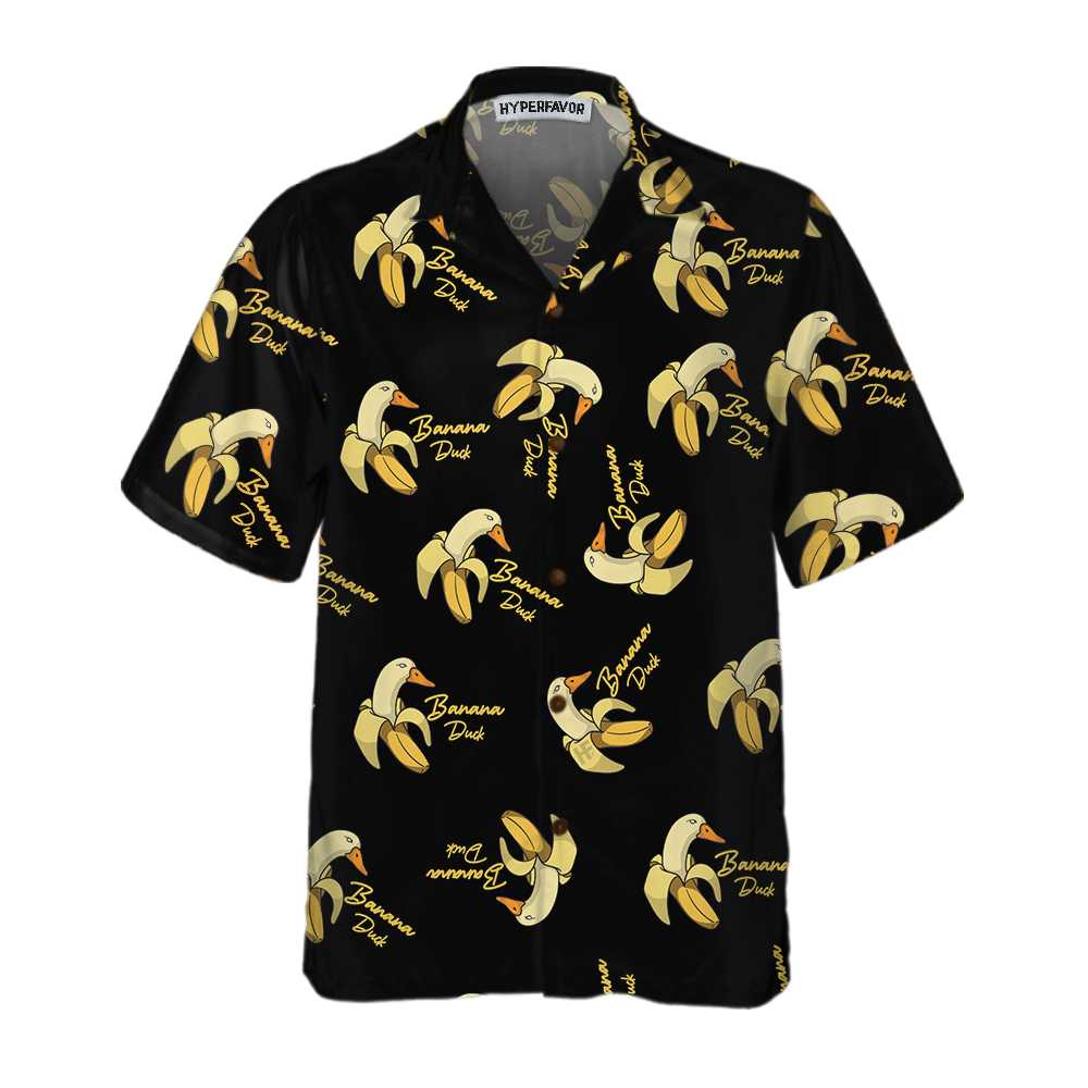 Banana Duck Pattern Hawaiian Shirt, Funny Banana Shirt For Adults, Best Gift For Summer, Husband, Boyfriend, Wife, Girlfriend