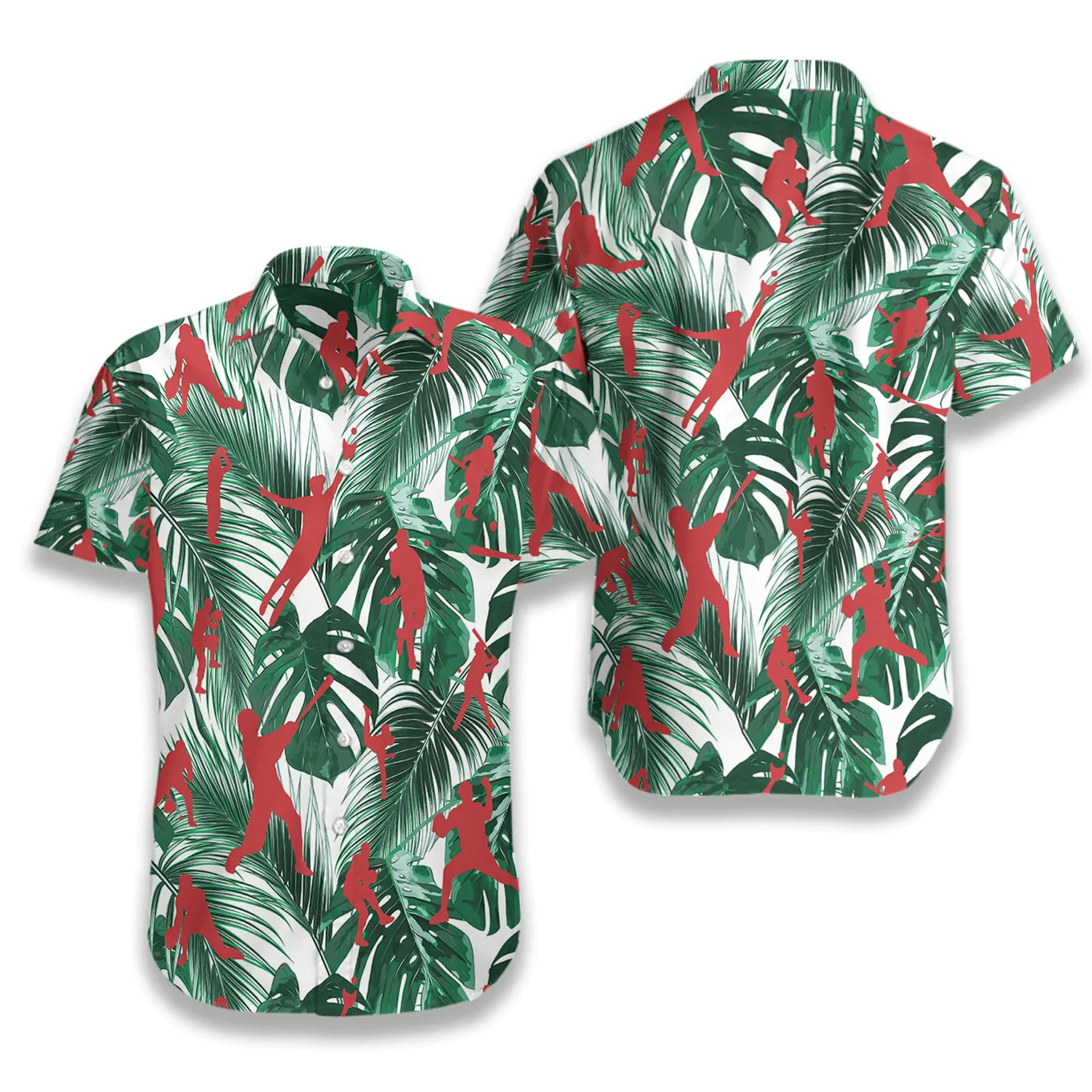 Baseball Hawaiian Shirt, Tropical Pattern Aloha Shirt Summer For Men, Best Gift For Summer, Husband, Boyfriend