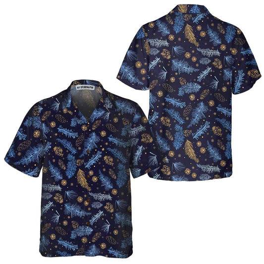 Blueish Winter Nature Hawaiian Shirt, Festive Christmas Shirt, Best Christmas Gift For lover, Friend, Family