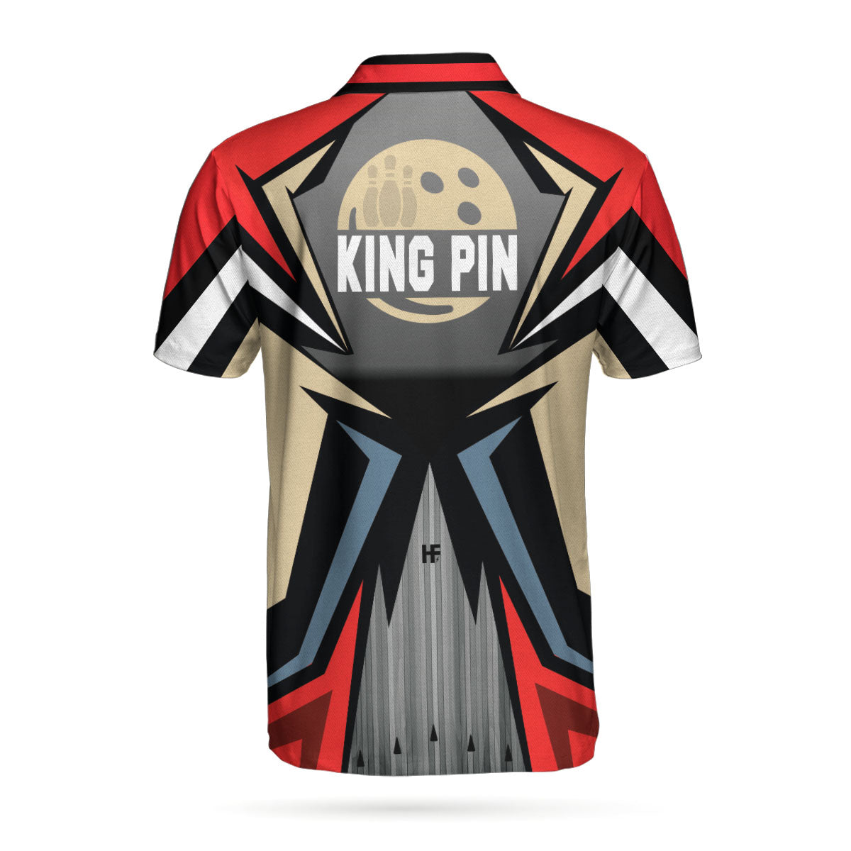 Bowling Men Polo Shirt - Bowling Red Kingpin Polo Shirt, Bowling Alley Polo Shirt - Perfect Gift For Friend, Family, Bowling Lovers