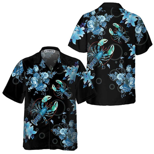 Bright Blue Lobster Hawaiian Shirt, Unique Blue Lobster Shirt For Men & Women, Gift For Lobster Lovers, Friend, Family