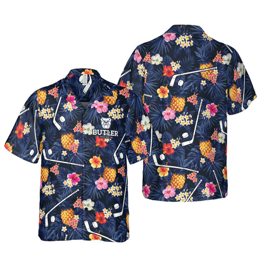 Butler Hockey Logo Hawaiian Shirt, Best Gift For Husband, Wife, Boyfriend, Girlfriend, Friend, Family