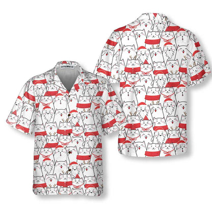 Cat The Red Christmas Hawaiian Shirt, Cute Cat Christmas Shirt, Best Christmas Gift Idea, Best Gift For Cat Lover, Friend, Family