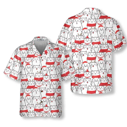 Cat The Red Christmas Hawaiian Shirt, Cute Cat Christmas Shirt, Best Christmas Gift Idea, Best Gift For Cat Lover, Friend, Family