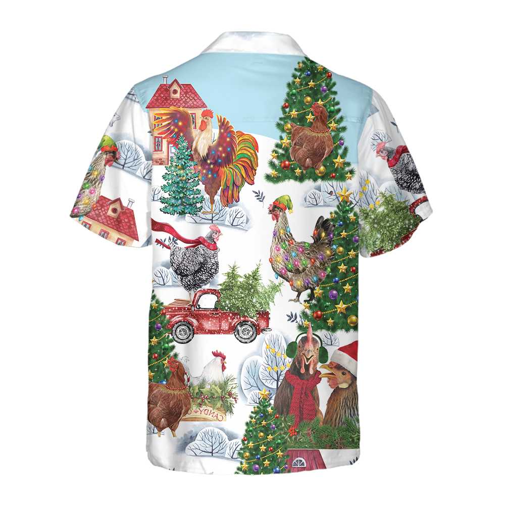Christmas Chicken Hawaiian Shirt, Funny Chicken Christmas Shirt, Best Gift For Christmas, Friend, Family