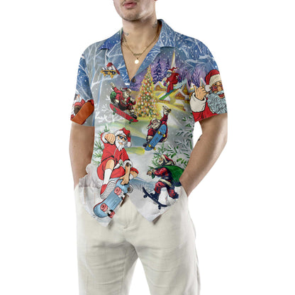 Christmas Come On Skateboard With Santa Hawaiian Shirt, Funny Christmas Santa Claus Shirt, Best Gift For Christmas, Friend, Family