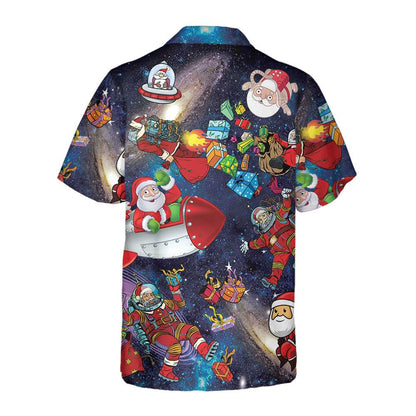 Christmas In The Space Hawaiian Shirt, Funny Christmas Shirt, Best Christmas Gift For lover, Friend, Family