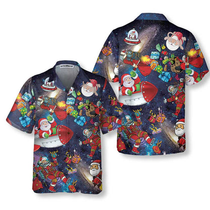 Christmas In The Space Hawaiian Shirt, Funny Christmas Shirt, Best Christmas Gift For lover, Friend, Family