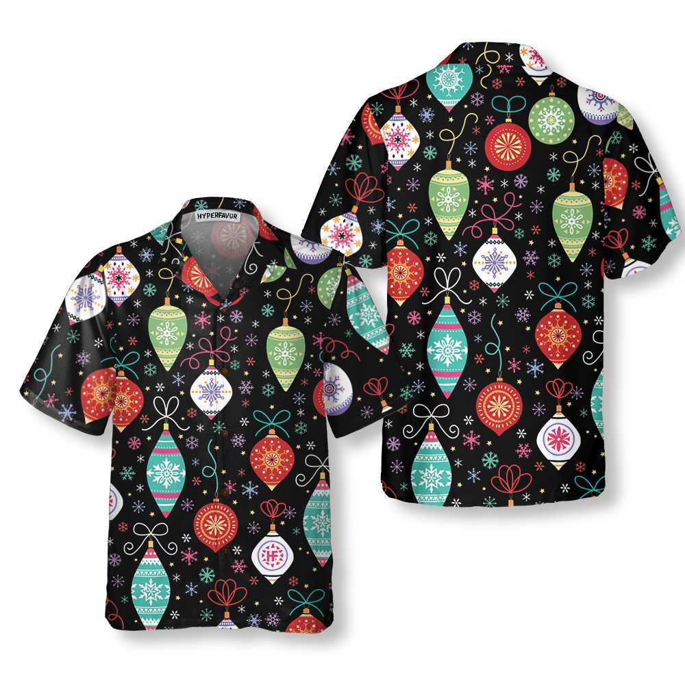 Christmas Ornament Pattern Hawaiian Shirt, Funny Christmas Shirt For Men, Best Christmas Gift For lover, Friend, Family