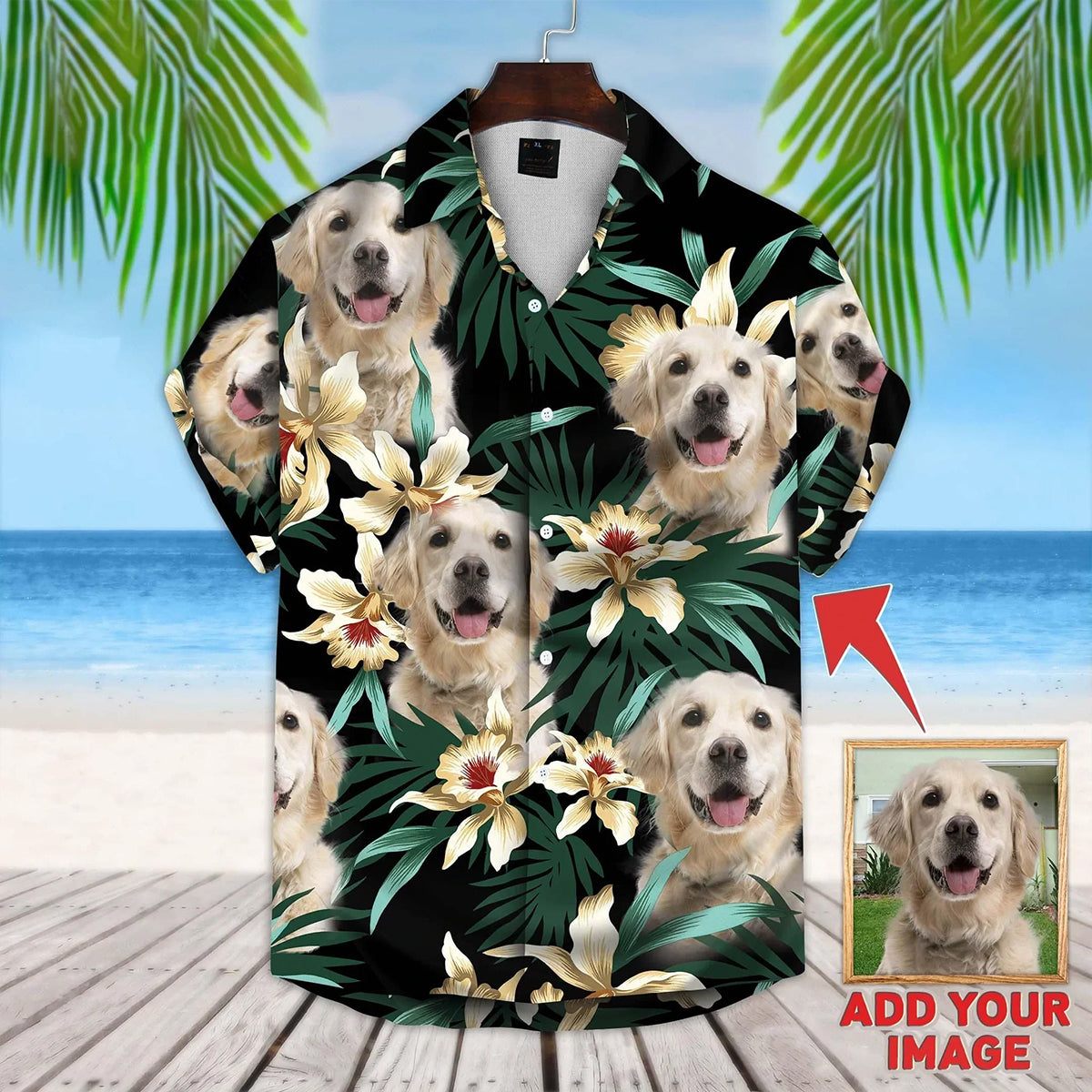 Personalized Hawaiian Shirts, Custom Photo Hawaiian Shirt, Custom Animal Floral Hawaiian Shirt