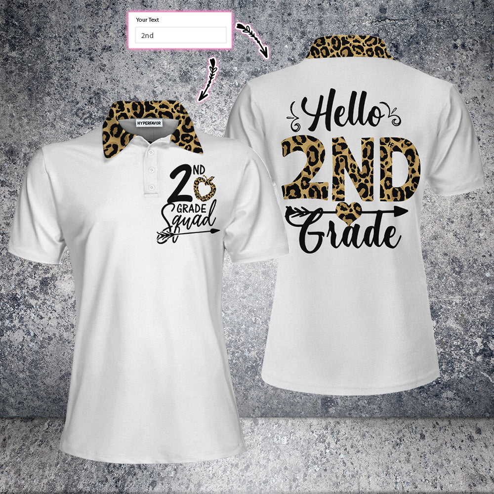 Personalized Squad Team Leopard Custom Short Sleeve Women Polo Shirt, Personalized Polo Shirt Gift For Ladies, Gift For Women