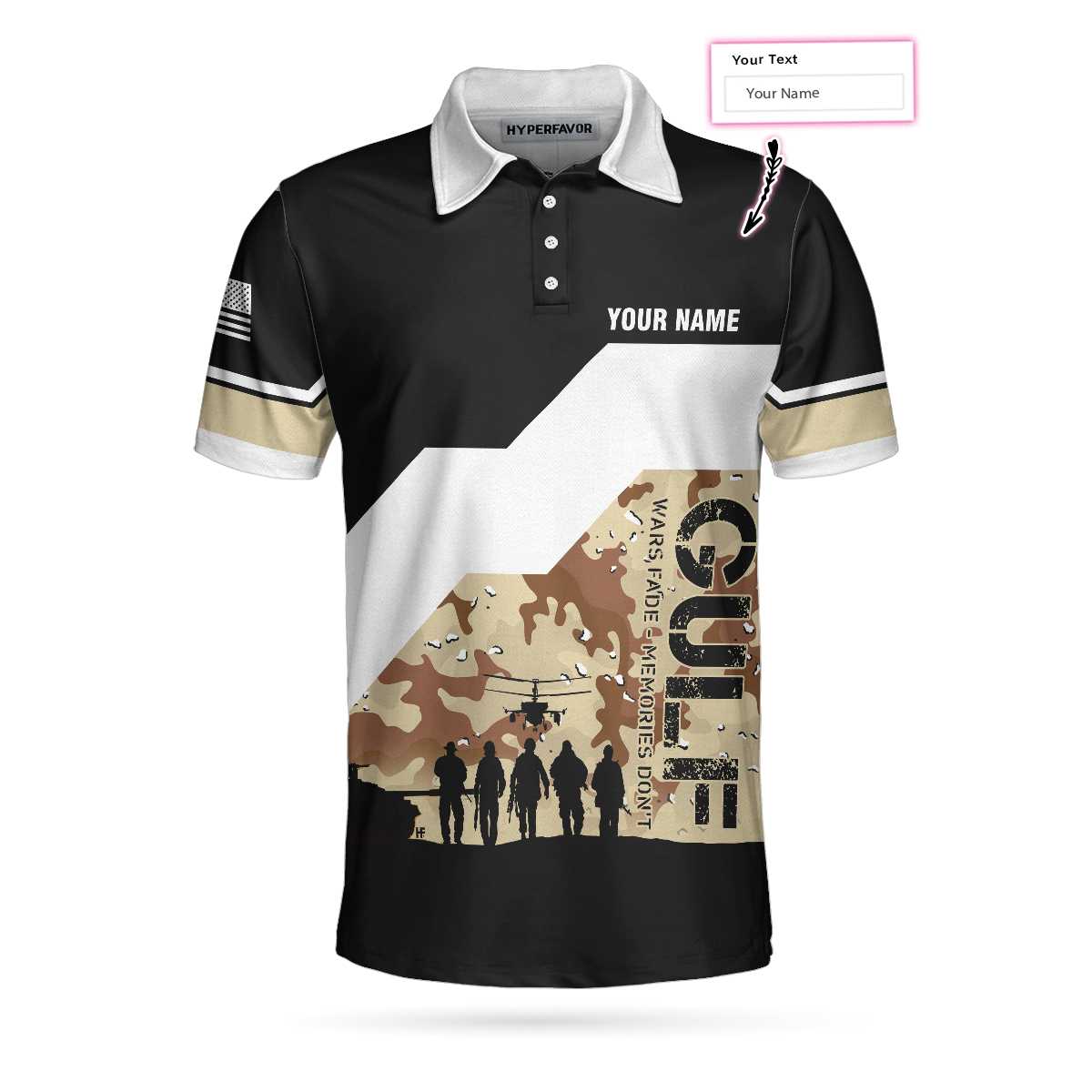 Personalized Desert Storm Veteran Polo Shirt, Personalized Gift For Veterans, Cool Desert Shirt Design For Male, Best Gift For Men Veterans