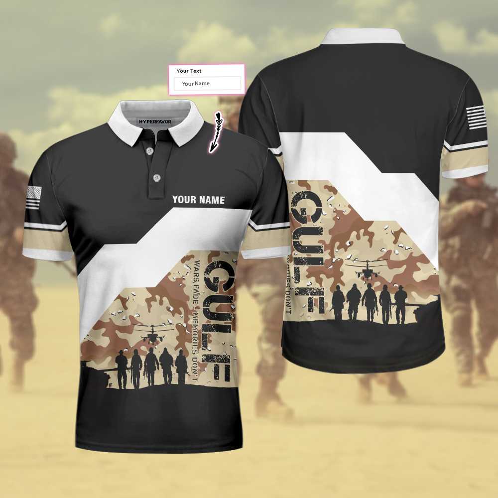 Personalized Desert Storm Veteran Polo Shirt, Personalized Gift For Veterans, Cool Desert Shirt Design For Male, Best Gift For Men Veterans