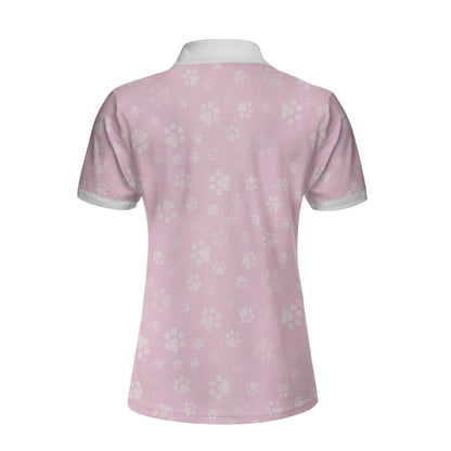 Dog Kisses Fix Everything Custom Short Sleeve Women Polo Shirt, Personalized Pink Polo Shirt For Dog Lovers, Best Gift For Dog Lovers, Gift For Women