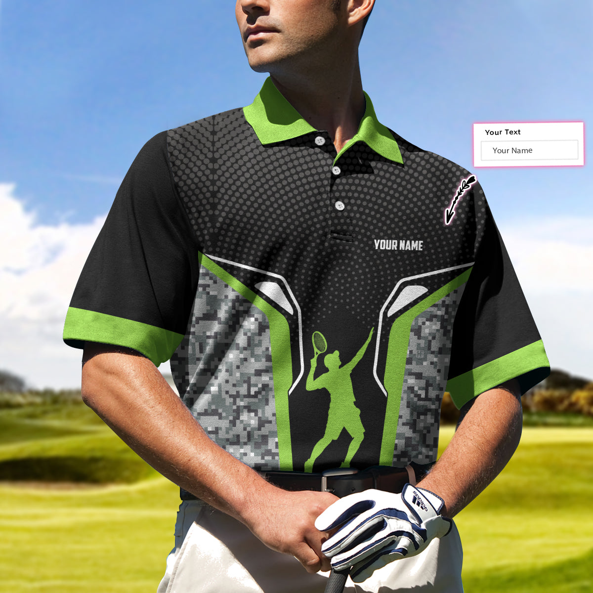 Personalized Tennis Men Polo Shirt Eat Sleep Tennis Repeat Custom