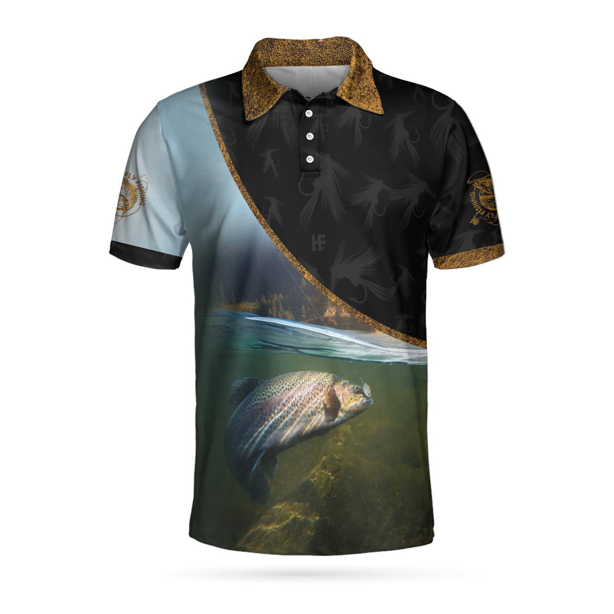 Fly Fishing Is The Most Fun You Have Men Polo Shirt, River Fishing Polo Shirt, Best Fishing Gift for Men, Gift for Fishing Lovers