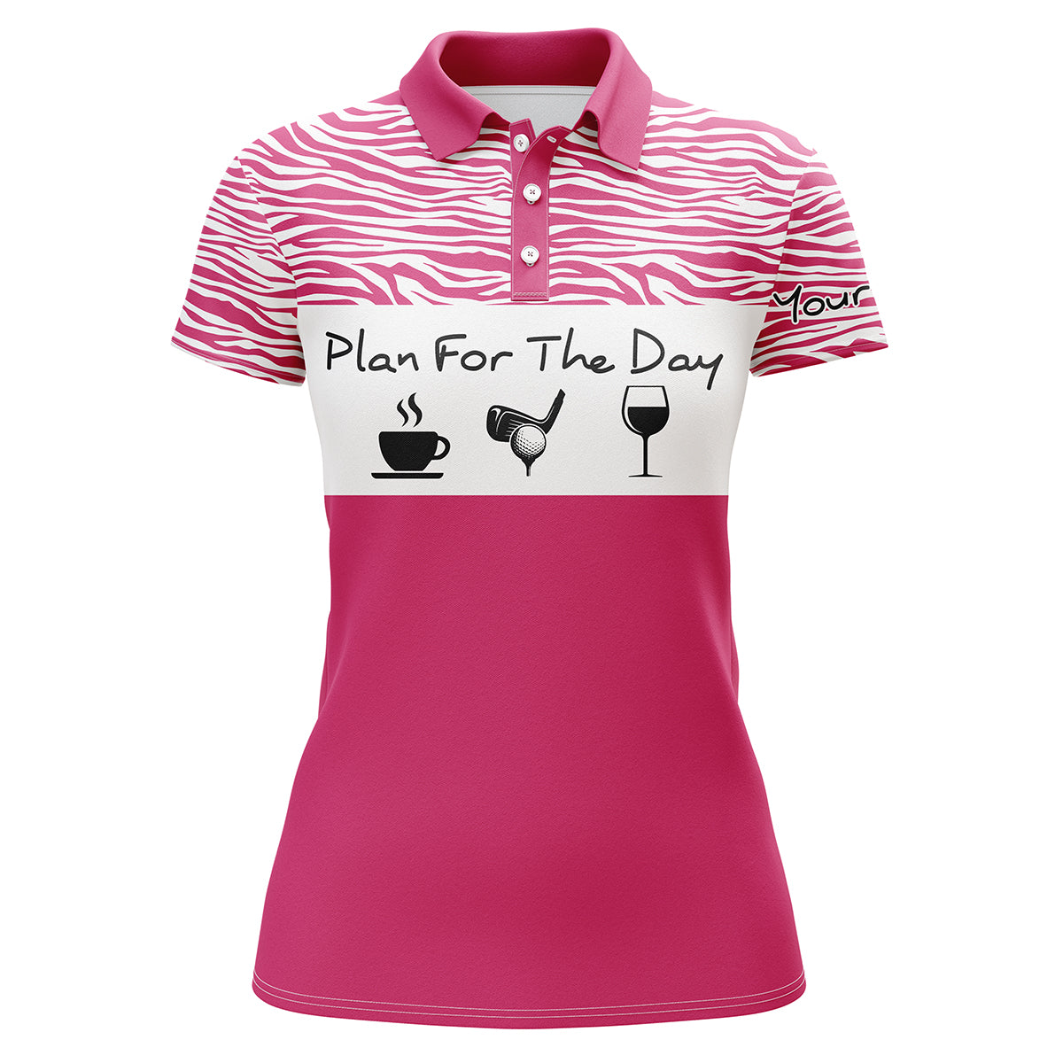 Funny Womens Golf Polo Shirt Plan For The Day Custom Name Golf Shirt, Womens Golf Gift Ideas