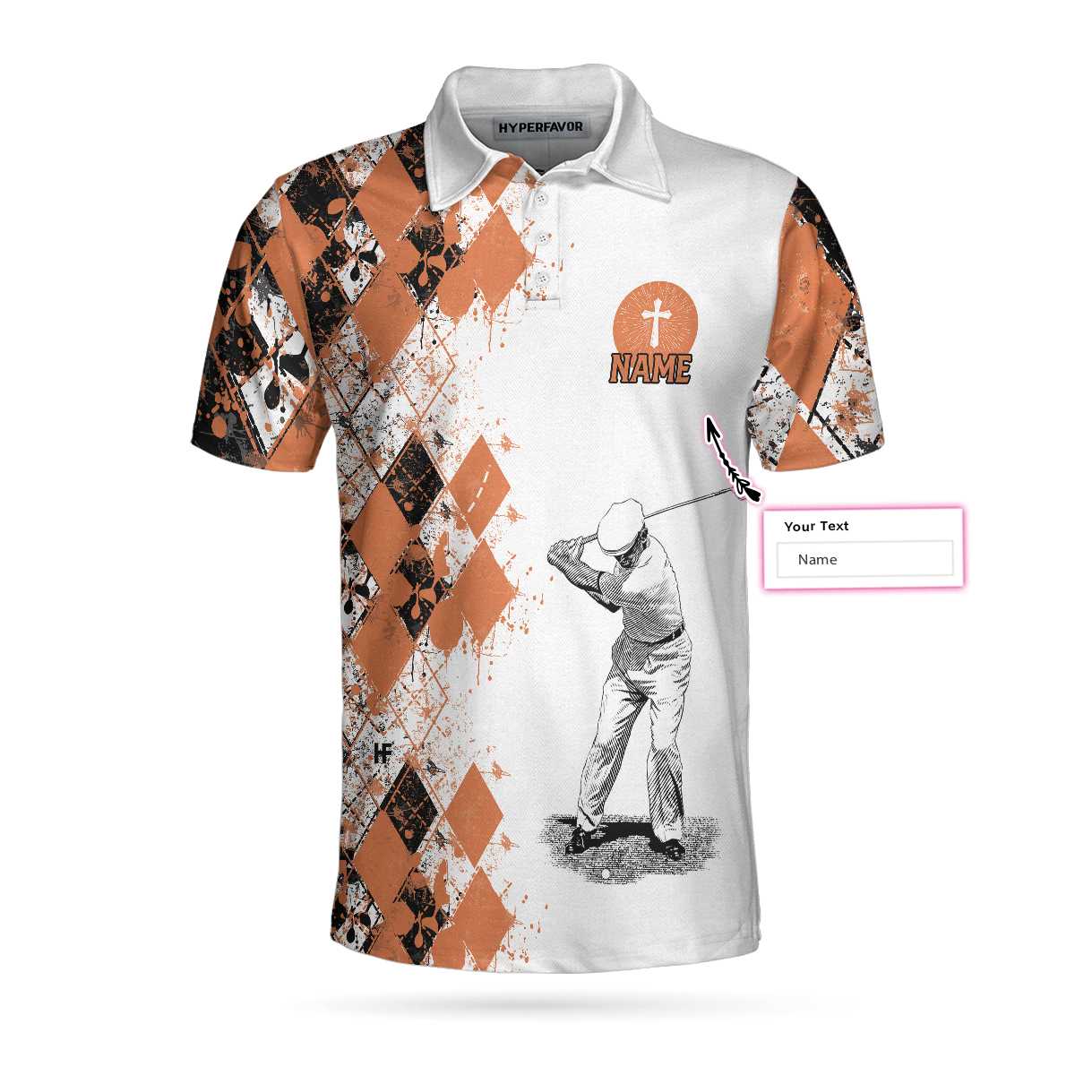 Personalized Argyle Pattern Golf Men Polo Shirt, Golf I Am A Simple Man Custom Shirt For Male, Unique Male Golf Gift