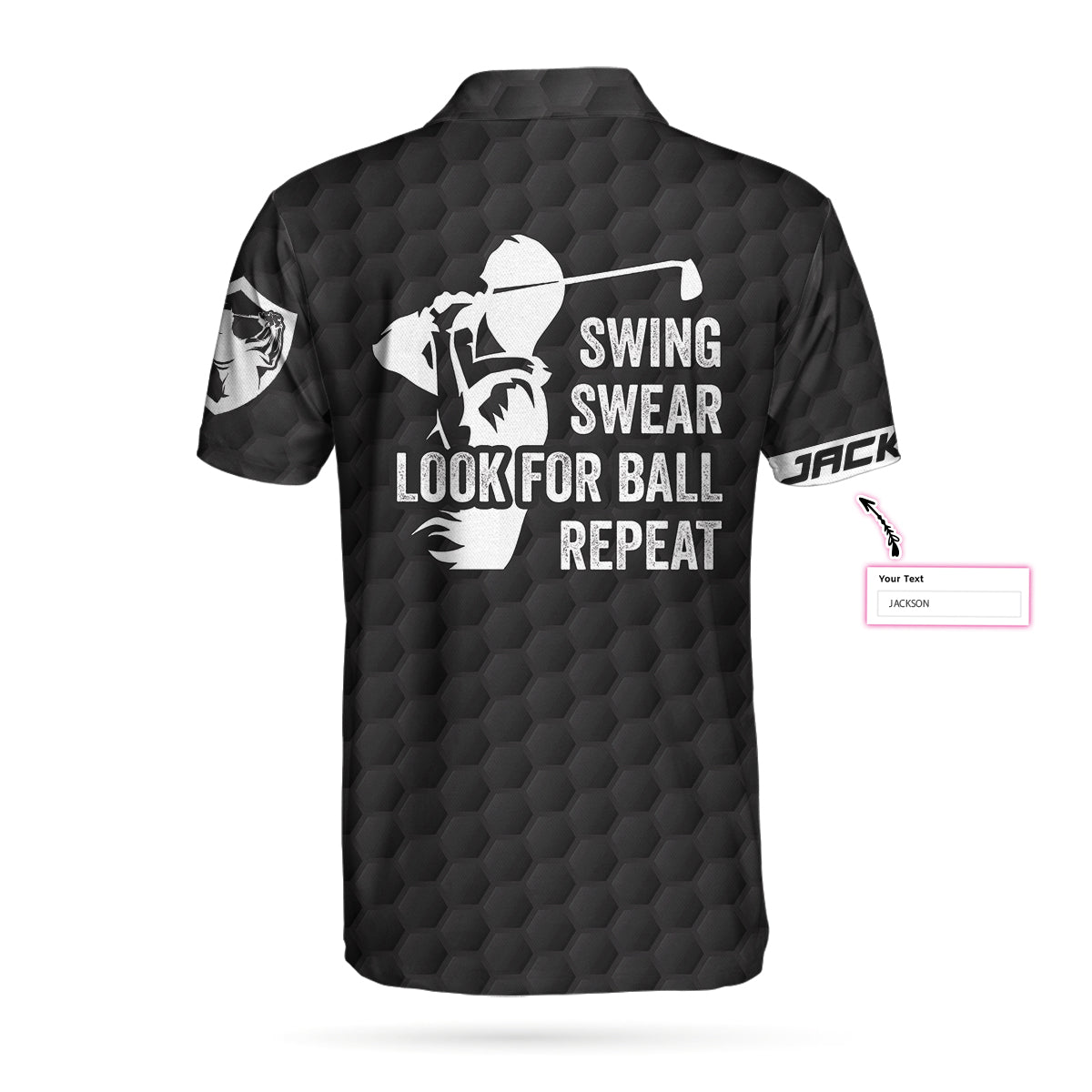 Golfing Instructions Custom Men Polo Shirt, Personalized Black American Flag Polo Shirt, Cool Golf Shirt For Men, Best Gift For Golfers