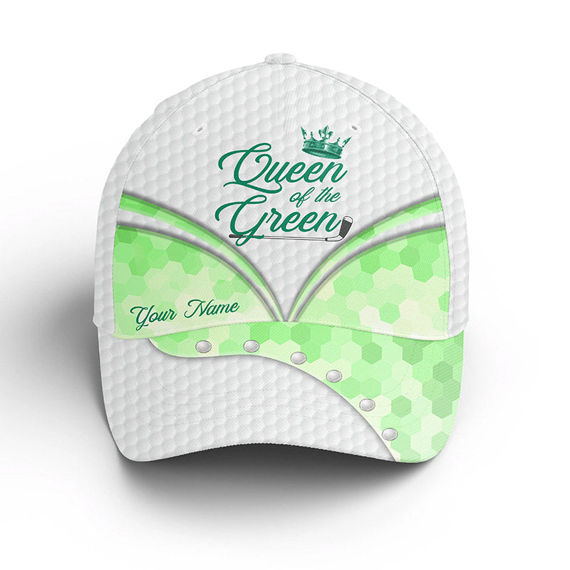 Golf Cap Custom Name For Women, Personalized Golf Lover Gifts, Queen Green Golf Hats Gifts For Him, Golfer, Her, Friend