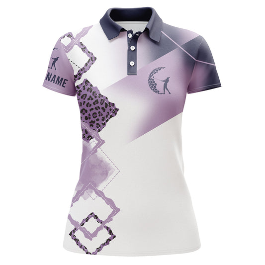 Custom Name 3d Golf Shirts For Women Multi-color Golf Polo Shirts, Personalized Golf Gifts For Women