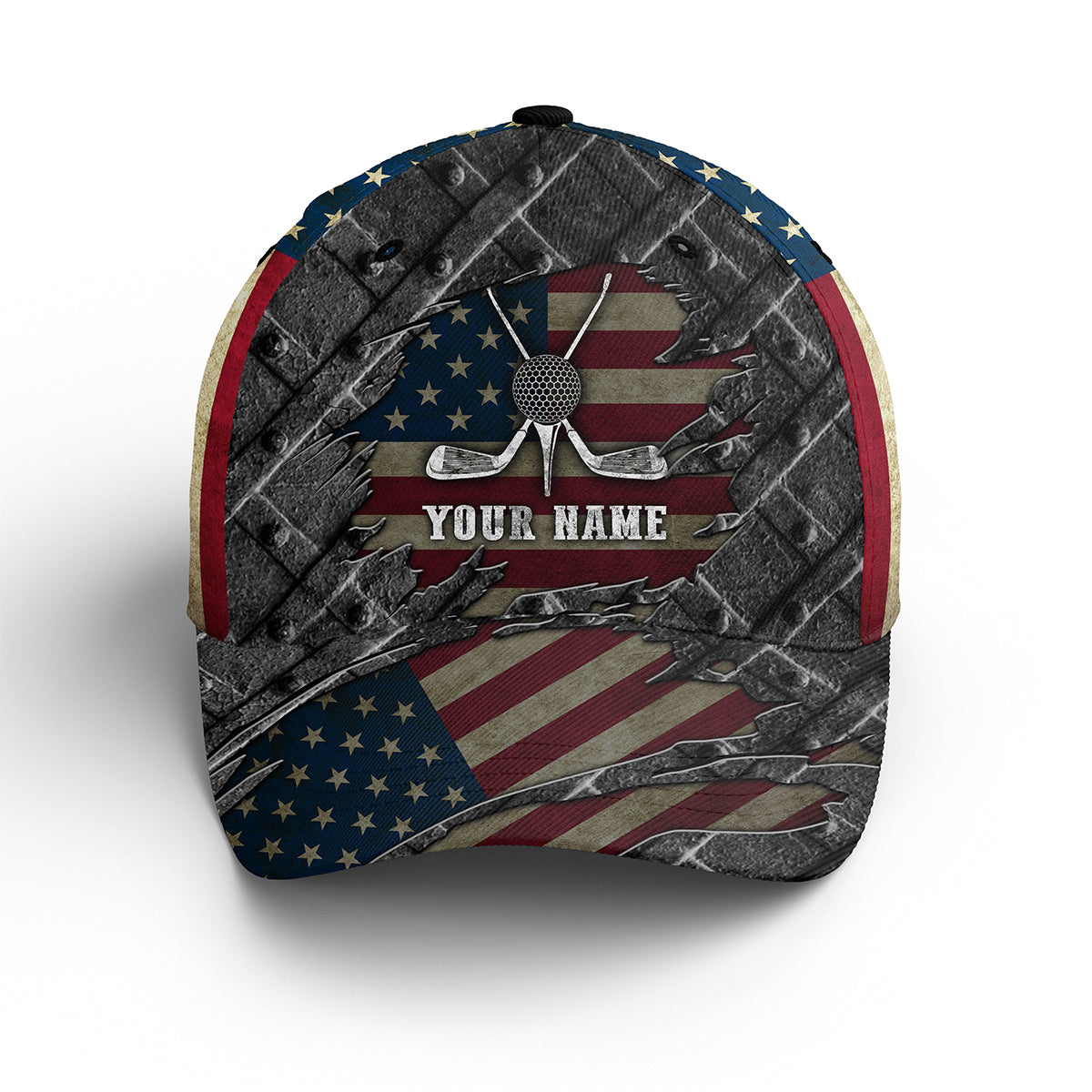 American Flag Golf Cap Custom Name For Women, Personalized Golf Lover Gifts, Golf Sun Hats Unique Gifts For Him, Golfer, Her, Friend